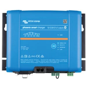 Victron Phoenix Smart IP43 lader 12V 30A – adaptiv 5-trins opladning, Bluetooth og VE.Smart. Køb til båd nu. Hurtig levering.