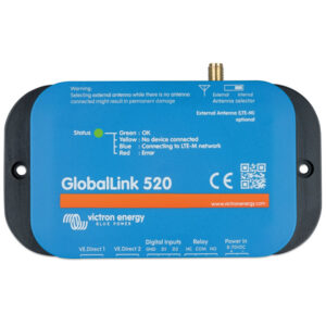 Victron GlobalLink 520 - fjernovervågning via 4G med 5 års gratis data. Overvåg batteri og inverter fra VRM. Køb nu for sikke