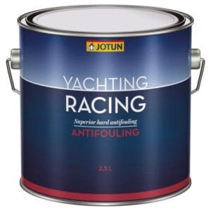 Jotun Racing bundmaling sort 2,5 L — professionel, dækker ca. 10 m²/l. Kun til erhverv. Køb nu til værft og skibsmalere. Kont