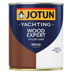 Jotun Wood Expert gylden lak 0,75l – gylden højglans bådlak med UV-filter. Bestil til træbåde nu. Køb online og få præcis fin