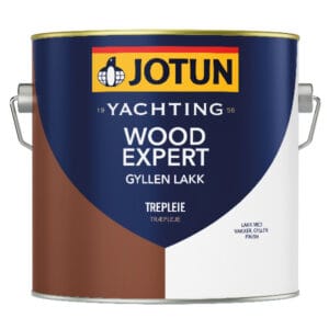 Jotun Wood Expert gylden lak 2,5l – højglans bådlak med UV-filter til træbåde. Køb 2,5 l til salon og trædetaljer. Bestil nu.