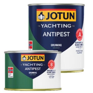 Jotun Antipest komp A grå 0,6L – epoxygrunder mod glasfiberpest. Brug som primer før bundmaling. Køb nu og husk komponent B.