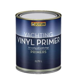 Jotun vinyl primer – hurtigttørrende primer til bundmaling. 10 m2/l, overmalbar efter 3 t. Køb nu og beskyt skrogets nagler o