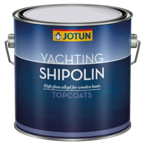Jotun Shipolin hvid 3.0 ltr. - tixotrop alkyd topcoat til træ og stål. Rækkeevne 11 m²/l. Køb nu til vedligehold ombord. Hurt