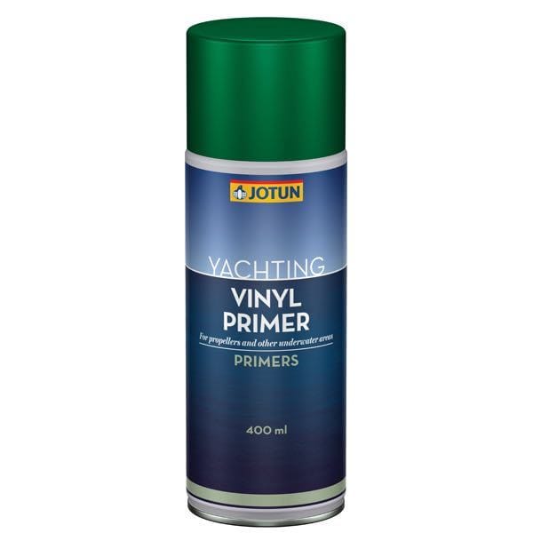 Jotun vinyl primer spray 400ml - hurtigttørrende grunder til bundmaling og alu-drev. Dækker ca. 4 m². Køb nu og forbered over
