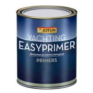 Jotun EasyPrimer primer til gelcoat og træ. 11 m²/l og 28 t overmaling ved 10 °C. Køb 0,75 l primer til reparationer ombord. 