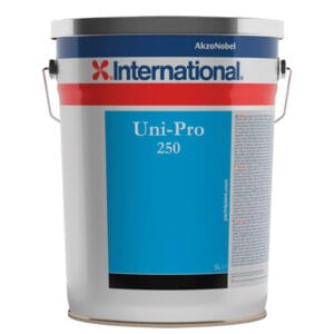 Uni‑Pro 250 bundmaling 5L fra International - polerende, kobberbaseret antifouling til værftsbrug. Køb professionel bundbesky