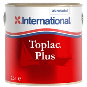 International Toplac Plus lak 2,5 l (Hvid YLK000) med UV-filtre. Nem rulleapplikation. Køb nu - anbefales med One Up Primer. 