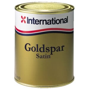 International Goldspar Satin 750 ML – halvmat polyurethanlak med UV-filter. Hurtigttørrende til aptering og indvendigt trævær