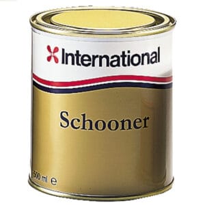 International Schooner 750 ML: 1-komponent højblank olielak med UV-beskyttelse. Perfekt til trædetaljer om bord. Bestil nu.