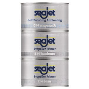 Seajet Triple-pack for propeller 0,5L — selvpolerende propelmaling til propeller og trimflaps. Vælg hvid, sort eller Volvo Pe
