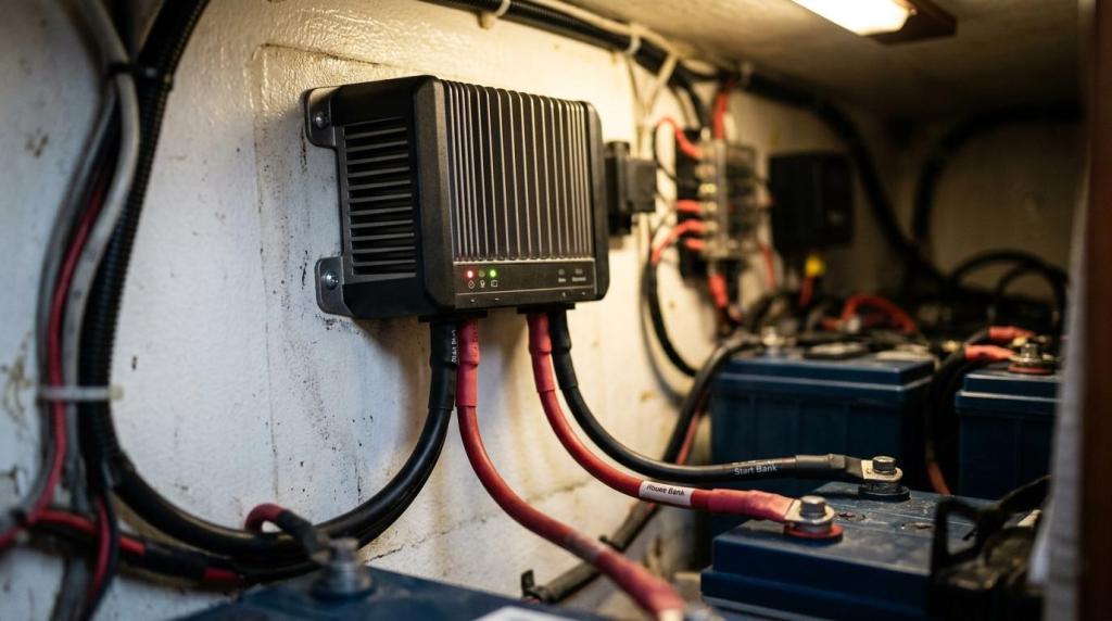 Batterilader til båd for AGM og LiFePO4