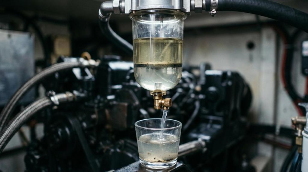 dieselfilter med vandudskiller
