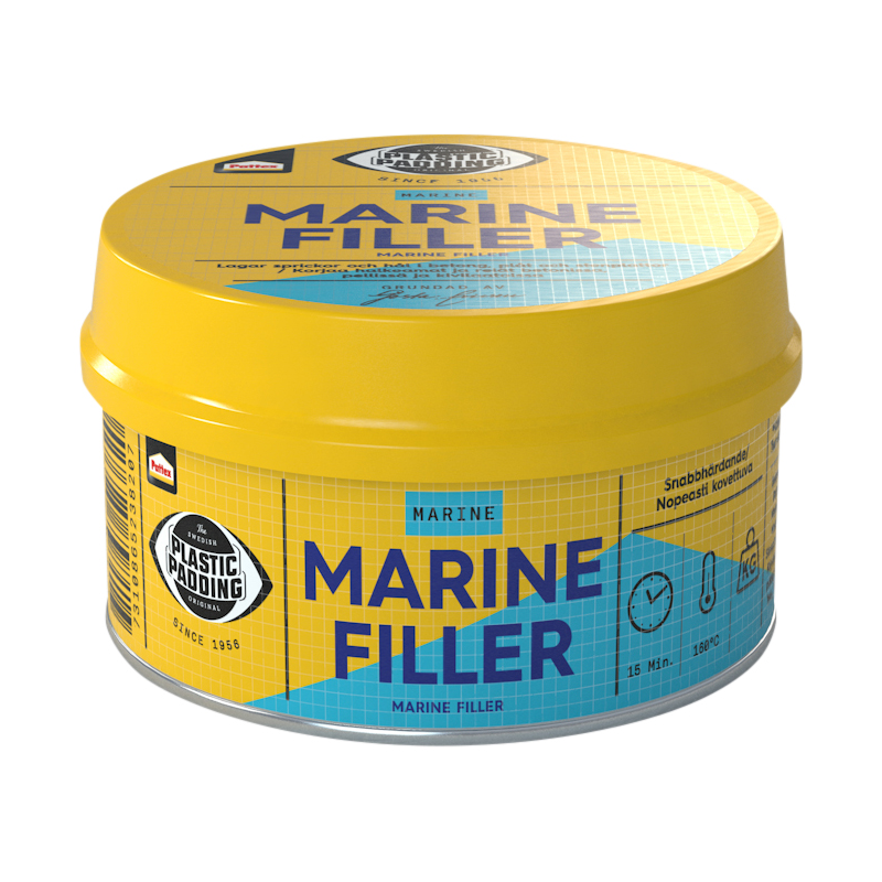 Marine Filler er en hurtighærdende polyesterspartel til glasfiber, stål og aluminium. Ideel til bådreparationer og udfyldning af revner og huller.