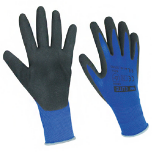 Micro Grip arbejdshandske i blå nitril-finstrik. Ideel til industri, produktion, automontage og håndværk. Fås i M, L og XL. Bestil online.
