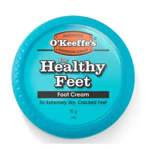 Effektiv fodcreme til tørre og sprukne fødder. O'Keeffe's Healthy Feet giver langvarig fugt, fedter ikke og er uden parfume. 91 g.