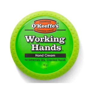 Effektiv håndcreme til tørre og sprukne hænder. O'Keeffe's Working Hands fugter, beskytter og fedter ikke. Uden parfume. 96 g.