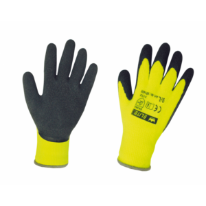 Varm Termo Grip arbejdshandske med akrylfor og latexgreb. Ideel til montage, håndværk og udendørs arbejde. Fås i M, L og XL.