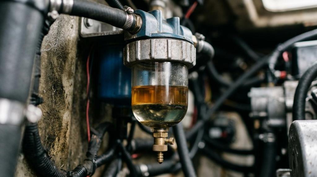 Vandudskiller diesel til motor og tank