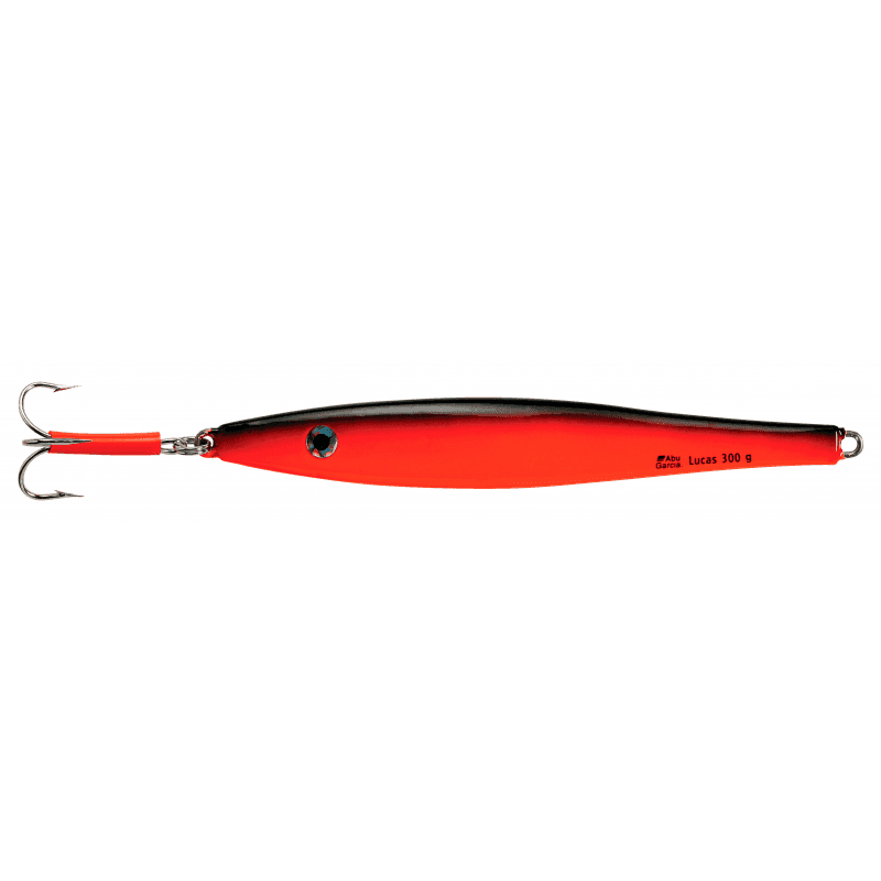 Vælg mellem Abu Garcia Lucas Iron Pirk i 200g eller 300g. Kan bruges til fiskeri efter større fisk på dybere vand.