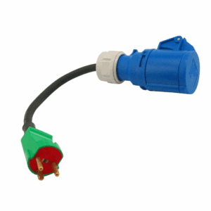 Adapterkabel DK han - CEE hun sikrer sikker landstrømforbindelse. Bestil nu og få en pålidelig strømforsyning til din båd!
