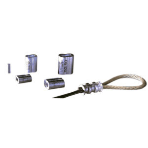 Aluminiumsklemmer taluritter fås i 2 varianter med Wire Diameter: 2,5 mm, 10 mm.