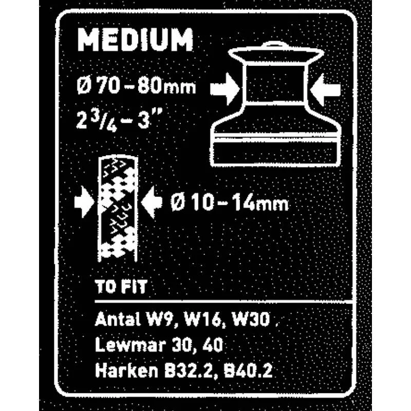 Barton Wincher er en gummistøbt spilwincher, der konverterer standard spil til self-tailing. Vælg mellem størrelserne Small, Medium, Large og X Large.