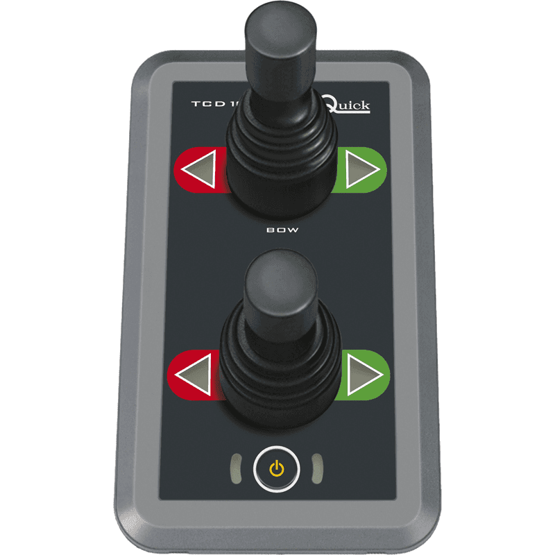 Få præcis kontrol med Quick betjeningspanel til bovpropeller. Udstyret med 2 joystick og afbryder. Optimer din manøvrering ombord.