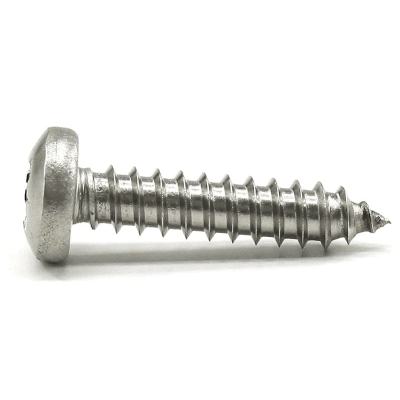 Selvskærende skrue med panhoved og krydskærv Din 7981 A4 fås i 44 varianter med Mål: 2,9 x 13, 2,9 x 16, 2,9 x 19, 2,9 x 25, 3,5 x 9,5, 3,5 x 13, 3,5 x 16, 3,5