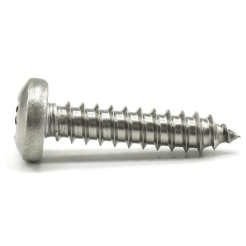 Selvskærende skrue med panhoved og krydskærv Din 7981 A4 fås i 44 varianter med Mål: 2,9 x 13, 2,9 x 16, 2,9 x 19, 2,9 x 25, 3,5 x 9,5, 3,5 x 13, 3,5 x 16, 3,5