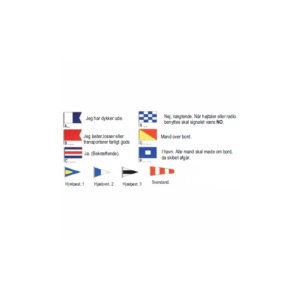 Diverse signalflag i 30 x 45 cm. Vælg mellem 7 varianter til brug ombord. Se størrelser og typer.