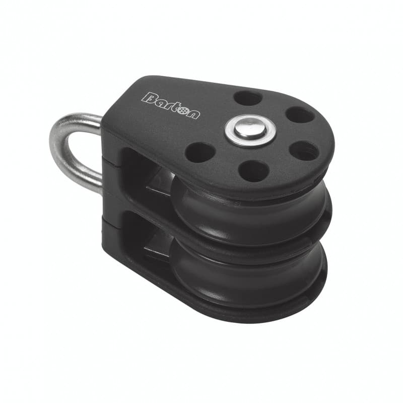 Dobbelt blok til talje/udveksling hal fra Barton. Vælg mellem varianter med line Ø 8 mm og 10 mm. Se størrelser.