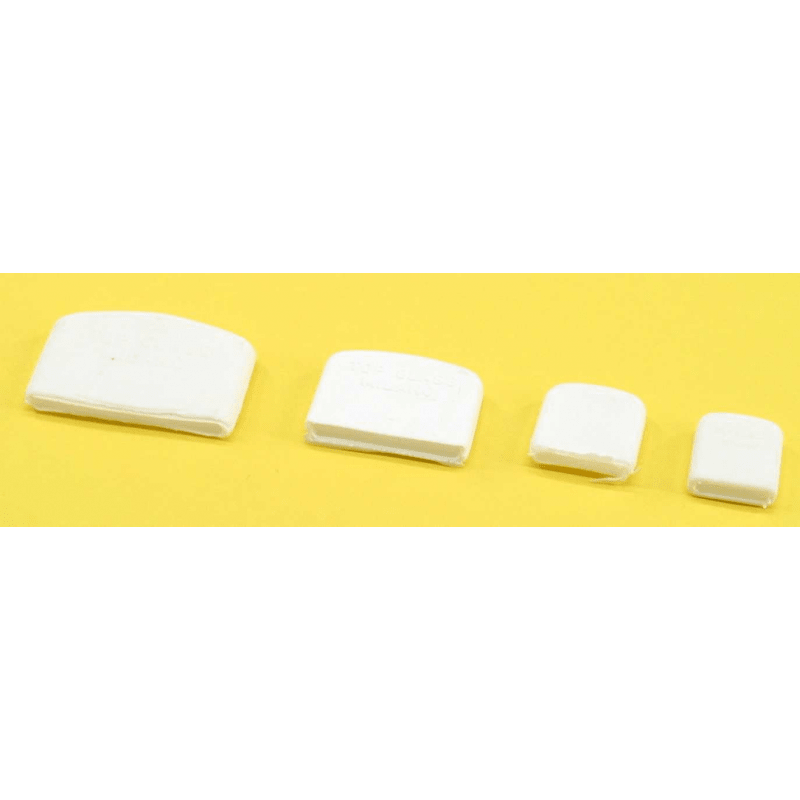 Endestop til sejlpind fås i 2 varianter med Tvaersnit: 15x3 mm, 41x5 mm.