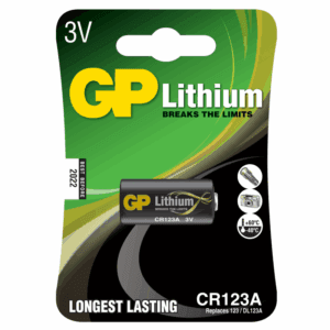 Køb GP Foto Lithium Batteri CR123 til dykker nødlygter og kameraer. Pålidelig strømforsyning til dine maritime eventyr.