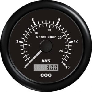 GPS fartmåler KUS til præcise målinger af fart over grund. Vælg variant og farve til din båd.
