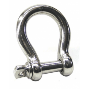 H-sjækel i rustfrit stål AISI 304 til rig og dæksudstyr. Vælg variant efter bolt diameter.