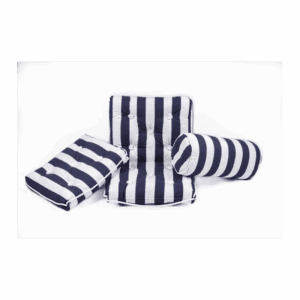 Vælg mellem Kapokpuder i stribet/navy design. Fås som Single, Dobbelt og Rulle. Se størrelser og find den rette variant.