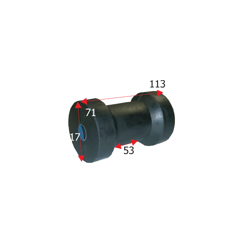 Køb kølrulle 113 mm til trailerudstyr. Sikrer stabil transport af din båd. Bestil nu!