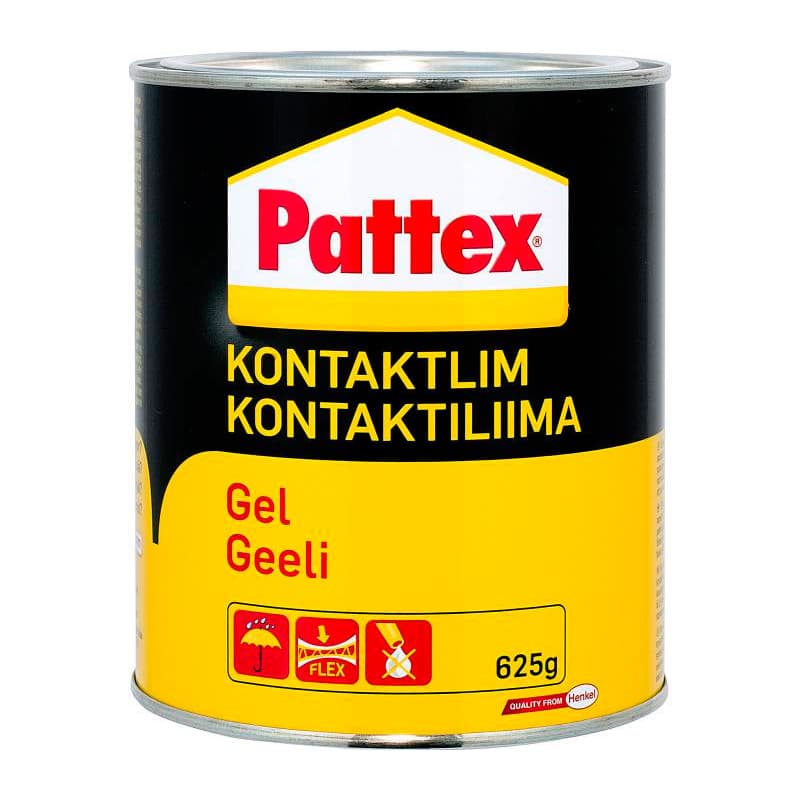 Kontaktlim fra Pattex fås i 2 varianter med Indhold: 625 gr., 50 ml..