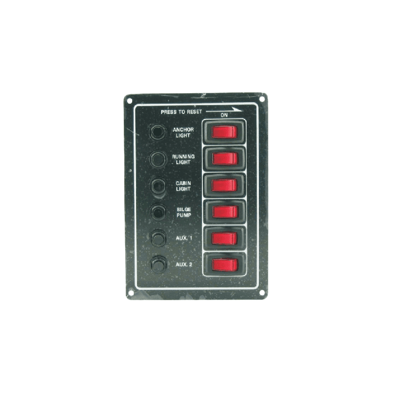 Opdag vores kontaktpanel termo med 6 kontakter. Sikker el-installation ombord med termosikringer. Bestil nu!