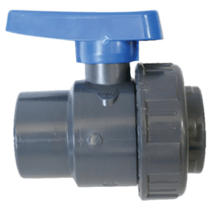 Kugleventil i PVC til marine applikationer. Vælg mellem 3/4", 1", 1 1/4" og 1 ½".