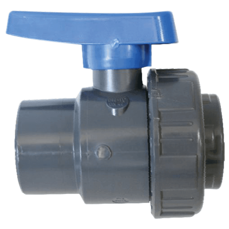Kugleventil i PVC til marine applikationer. Vælg mellem 3/4", 1", 1 1/4" og 1 ½".