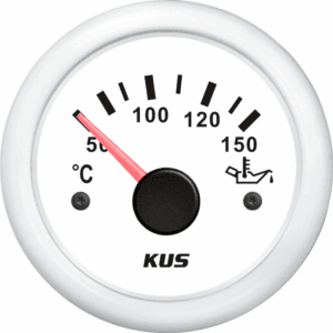 KUS/Sensotex ur til olietemperatur fås i sort og hvid. Vælg variant og hold øje med olietemperaturen i din motor.