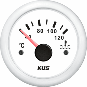 KUS/Sensotex ur til vandtemperatur fås i sort og hvid. Vælg variant til dit maritime eludstyr.