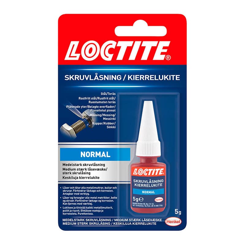 Sikre skruer med Loctite låsevæske - Normal. Ideel til bådudstyr. Bestil nu for effektiv låsning og tætning!