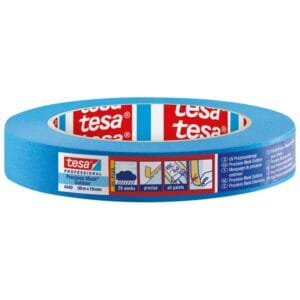 Køb Tesa Malertape Outdoor til bådpleje. Vejr- og UV-bestandig tape til skarpe malerkanter. Ideel til indendørs og udendørs brug.