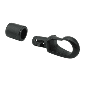 Sort nylonkrog fås i 2 varianter med For line: 5 mm, 8 mm.