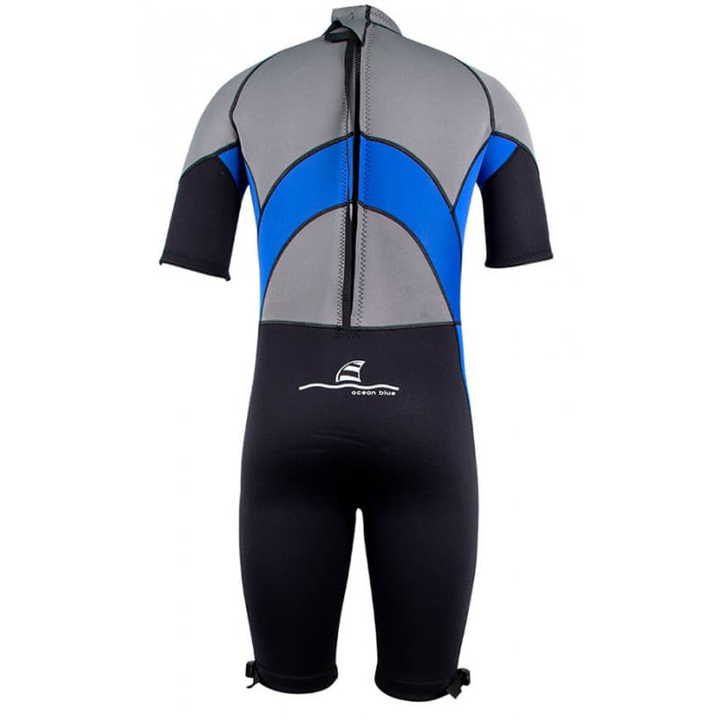 Vælg en kort våddragt til herrer fra Ocean Blue. Fås i størrelser fra XS til XXL. Se størrelser og find den rette pasform.
