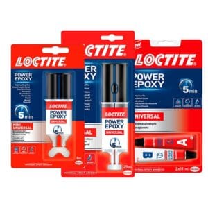 Loctite Power Epoxy er en 2-komponent lim til reparationer. Vælg mellem 6 ml, 22 ml og 25 ml. Se størrelser.