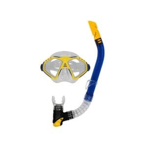 Opdag undervandslivet med vores Premium snorkelsæt til voksne. Inkluderer svømmebrille og snorkel med silikoneventil. Bestil nu!